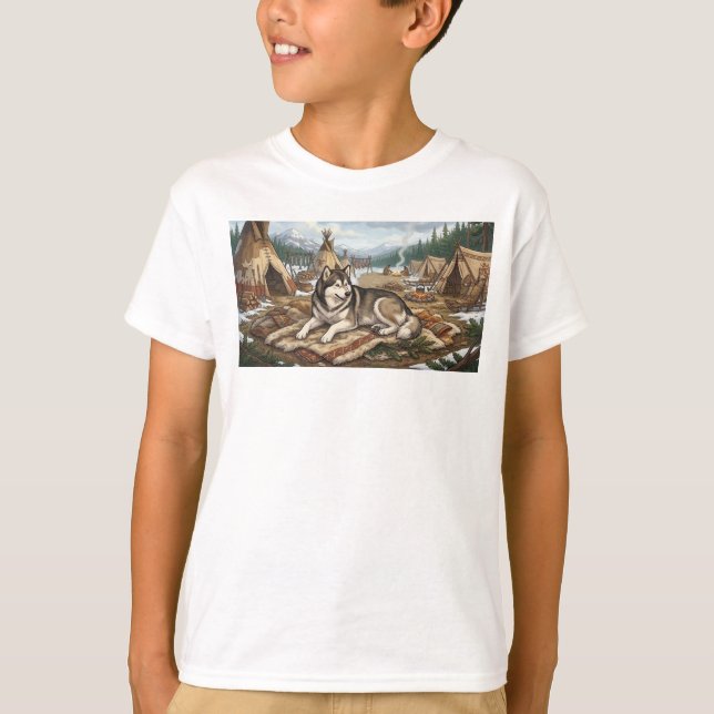 Infödd Malamute   T Shirt (Framsida)