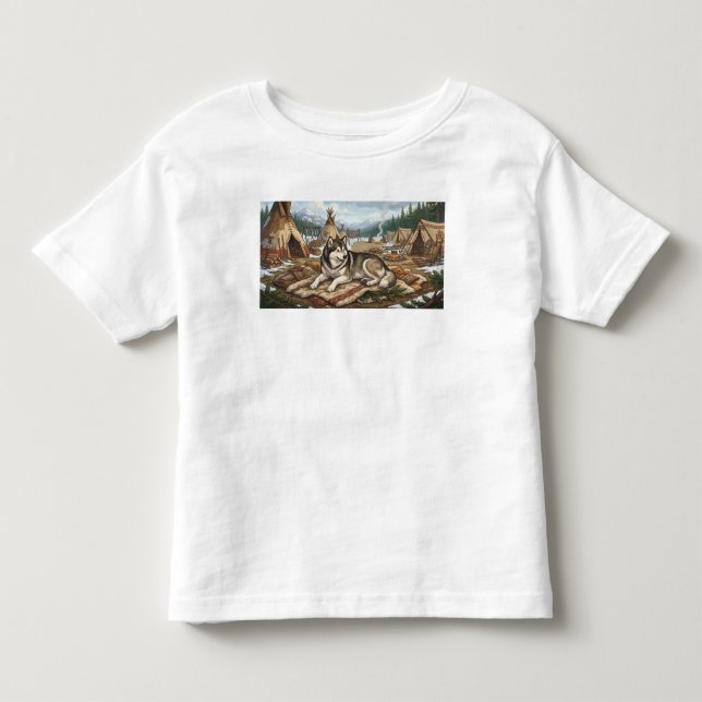 Infödd Malamute   T Shirt (Framsida)