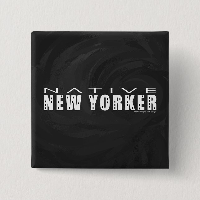 Infödd newyorkare, svart knapp (Framsida)