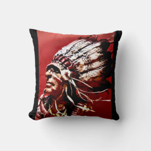 Infödd "Nez Perce Chief" original konst Kudde