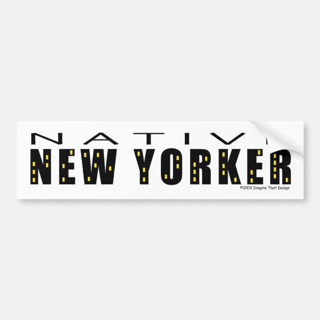 Infödd ny Yorker bildekal (Framsidan)