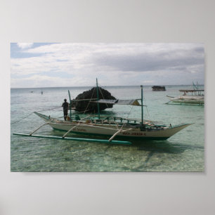 Infödd Outrigger Boracay, Philippines Poster