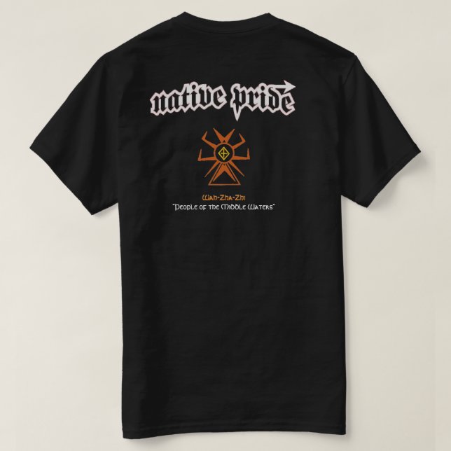 Infödd pride - Osage nationskjorta T Shirt (Design baksida)