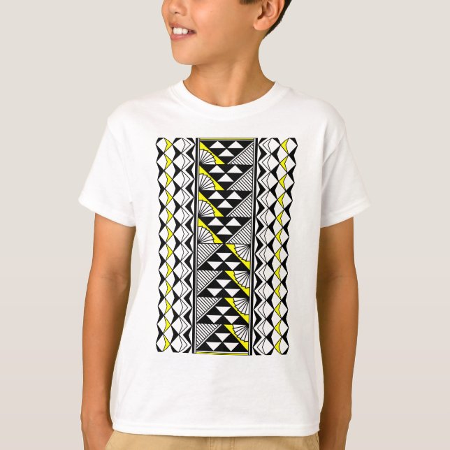 Infödd Sol och regn i Gult T Shirt (Framsida)