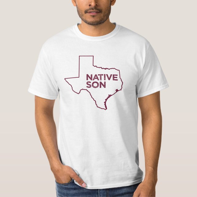 Infödd SonTexas utslagsplats Tee Shirt (Framsida)