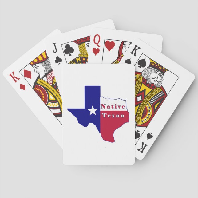 Infödd Texanflaggakarta Casinokort (Baksidan)