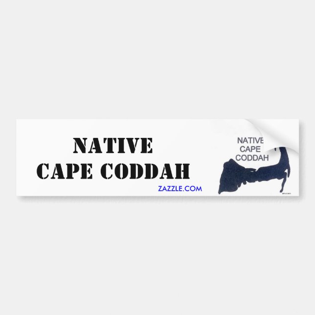 Infödd udd Coddah Bumpah Stickah Bildekal (Framsidan)