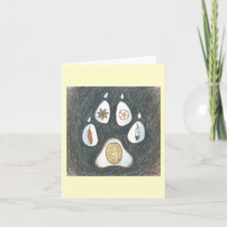 Infödd Wolftrack notecard Kort