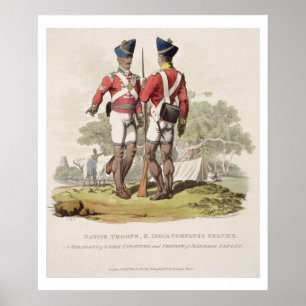 Infödda soldater i det östliga Indien företaget Poster