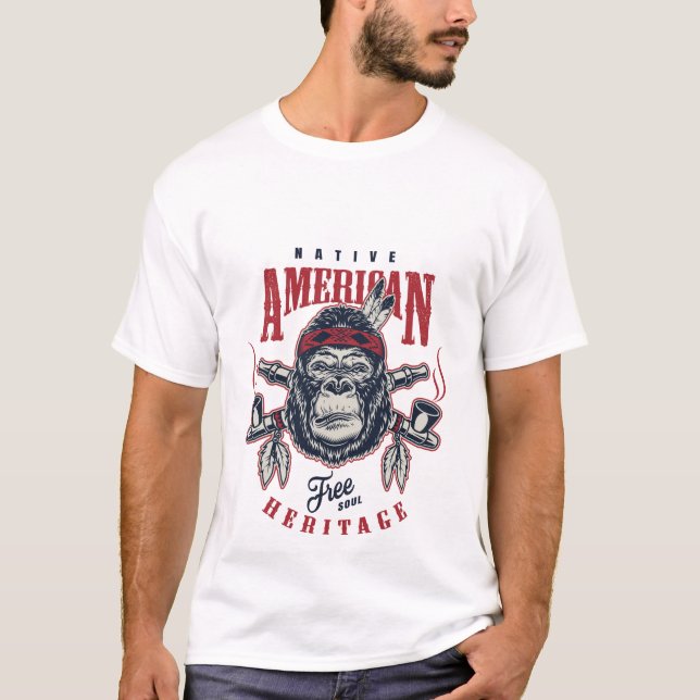 inföding amerikan t shirt (Framsida)