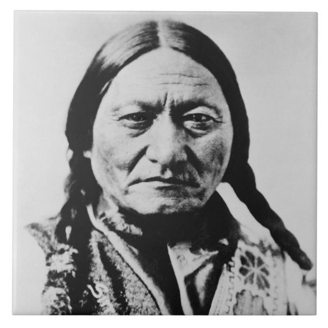 Inföding: Lakota Sitting Bull Fort Buford Kakelplatta (Framsidan)