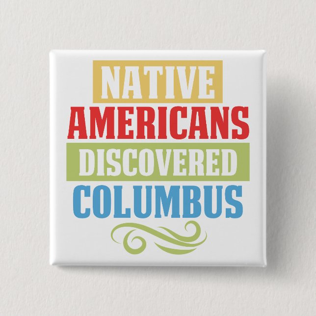 Infödingar upptäckte Columbus Knapp (Framsida)