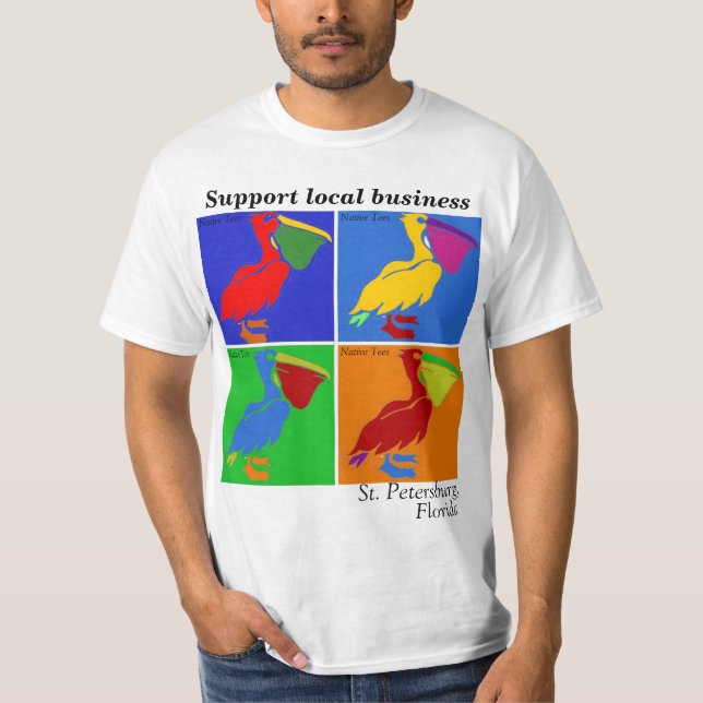 Infödingpelikan för St. Pete T Shirt (Framsida)