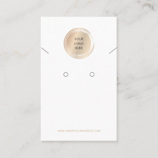 Infoga Affärskorten Logotyp Earring & Necklace Visitkort