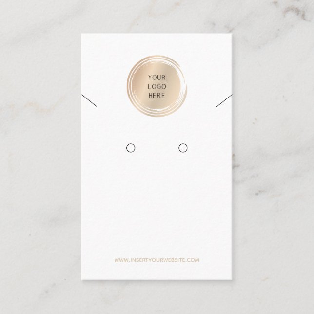 Infoga Affärskorten Logotyp Earring & Necklace Visitkort (Framsida)