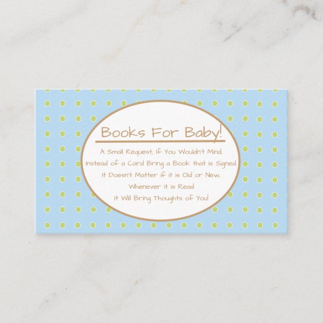 Infoga begäran om Blue Boy Bird Baby Shower Bok Tilläggskort (Framsida)