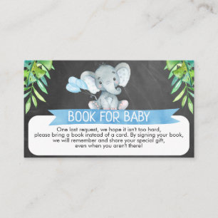 Infoga begärandekort för Elephant Baby Shower Bok Tilläggskort