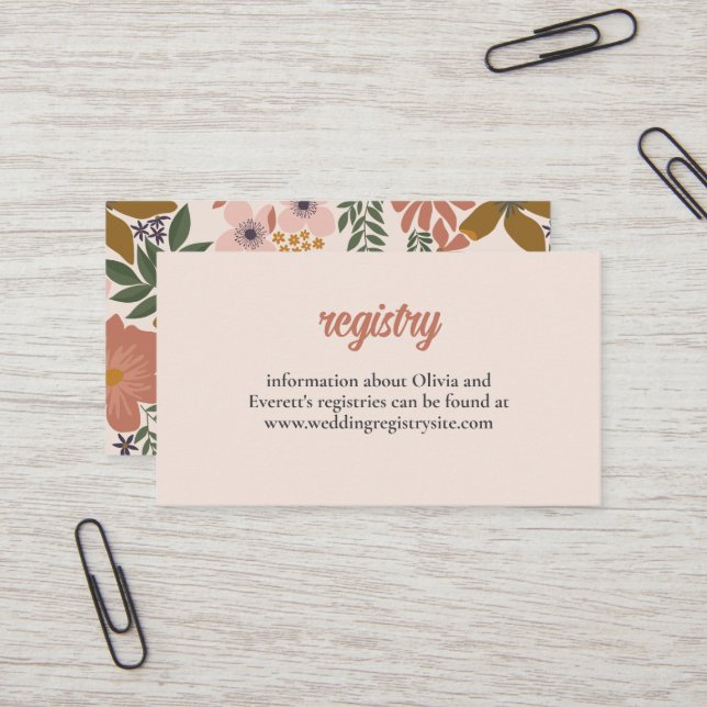 Infoga blommigt Inbjudningskort för möhippan (Fram/Back In Situ)