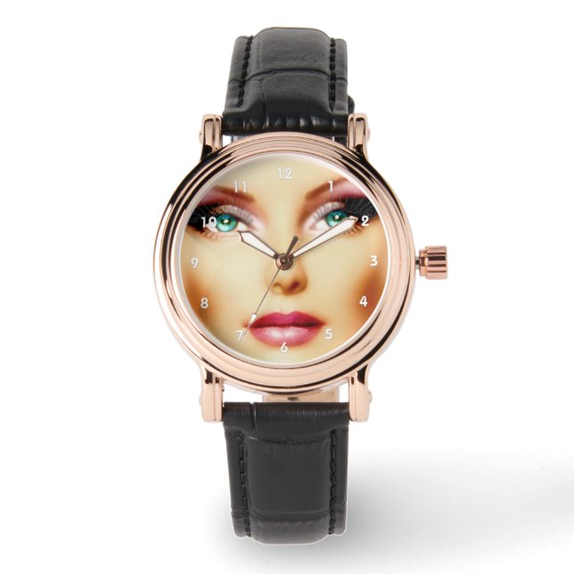 Infoga den egna bildens Coola DIY Square Black Armbandsur (Framsida)