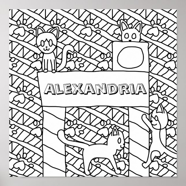 Infoga din namnfärgningssida poster (Framsidan)