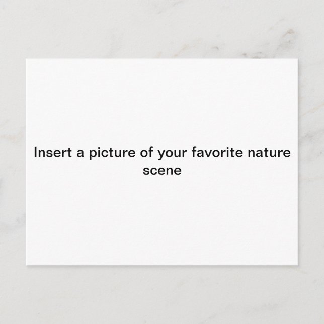 "Infoga en bild av vår FAV. NATUR-scen "vykort" Vykort (Framsida)