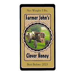 Infoga en Bild Black & Guld Bröllop Honung Burk Fraktsedel