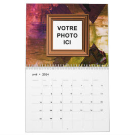 Infoga foto i Fransk 2025-språkskalender i Kanada Kalender