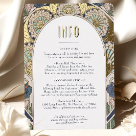Infoga INFO:s blå Guld-Vintage Art nouveau
