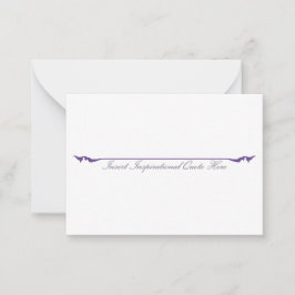 Infoga inspirationsoffert här - Lila Anteckningskort