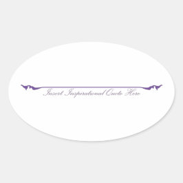 Infoga inspirationsoffert här - Lila Ovalt Klistermärke