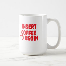Infoga kaffe i mugg i början