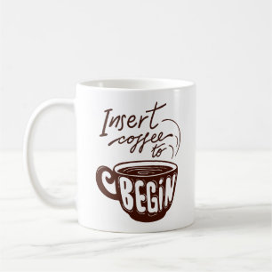 Infoga kaffe som ska börja Mugg för kaffe älskare