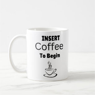 Infoga kaffe till början av typografi-nyans citat kaffemugg