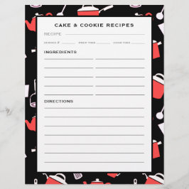 Infoga kopia och kopia av recept | Svart och rött