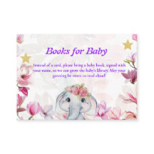 Infoga kort för Baby Elephant Floral.