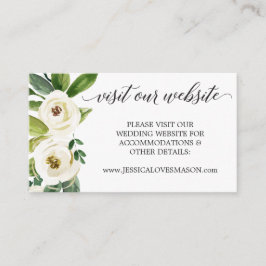 Infoga kort för Bröllop webbplats - Vit ros