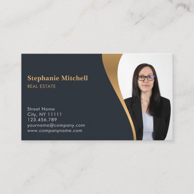 Infoga Lägg till bild fotomall i Gods Agent Visitkort (Framsida)