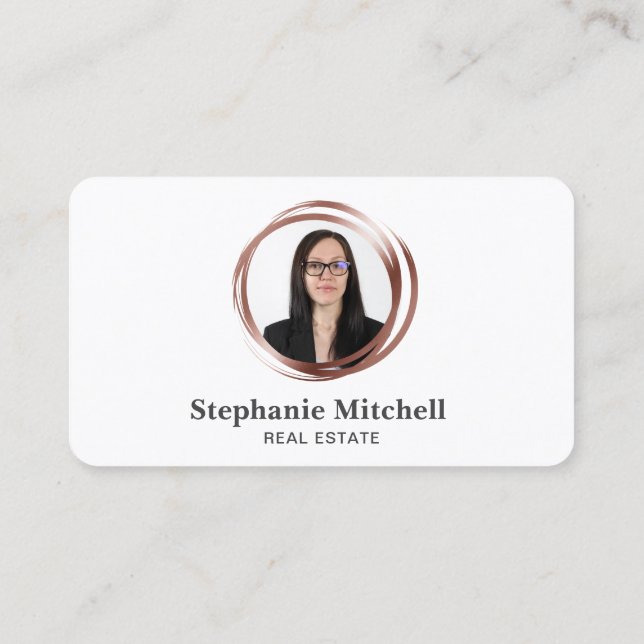 Infoga lägg till bild mall för Professioneller Visitkort (Baksida)