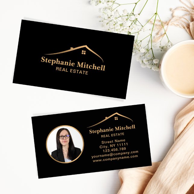 Infoga Lägg till bild Realtor för Photo House Real Visitkort (Skapare uppladdad)