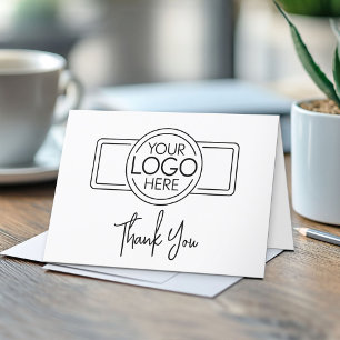 Infoga Logotypen på framsidan - QR-kod bakåt Tack Kort