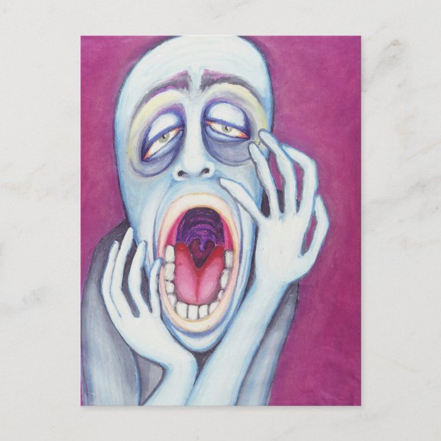 Infoga mun, öppen måndag vykort (Framsida)