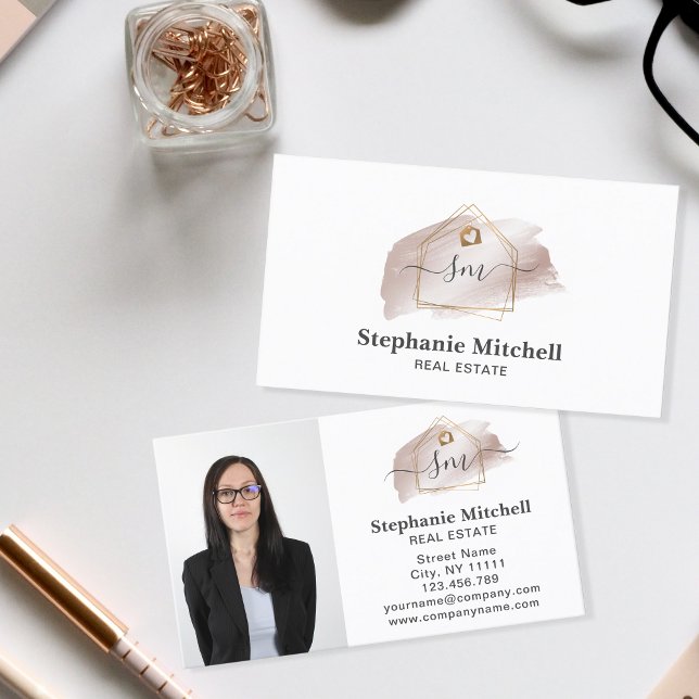 Infoga Photo Real Gods Realtor Nyckel House Guld Visitkort (Skapare uppladdad)