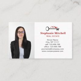 Infoga Photo Real Gods Realtor Nyckel House Red Visitkort