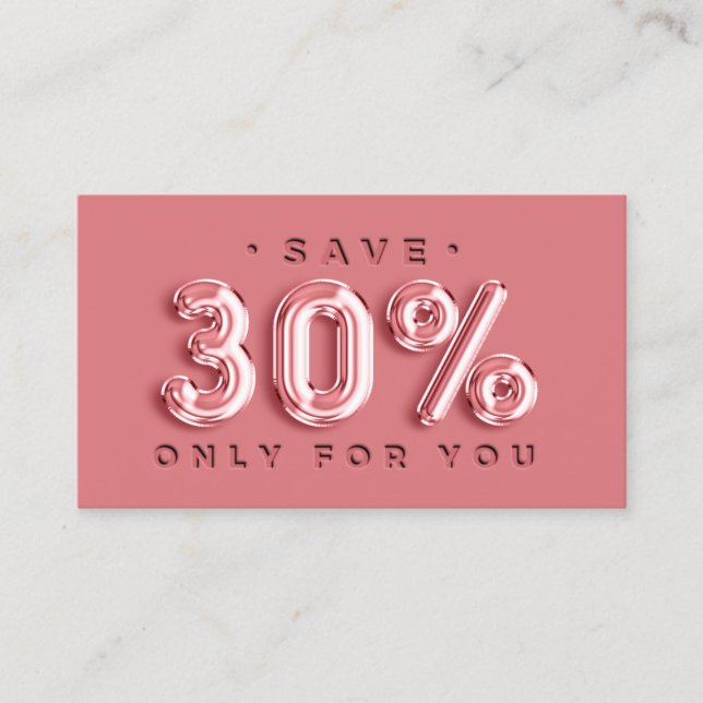 INFOGA QRCODE 30%OFF Ro-Bubblonrabatteringskod Visitkort (Framsida)