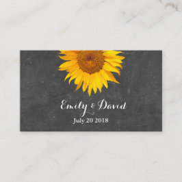 Infoga Solrosschalkboard Bröllop webbplats Tilläggskort