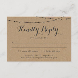 Infoga svarskort för inbjudan | Rustic Kraft