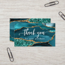 Infoga Tack för  Teal Glam Glitter Agate