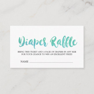 Infoga vattenfärgsuppringning Raffle-inbjudan Tilläggskort