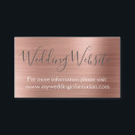 Infoga webbplatskort ro Guld Bröllop Tilläggskort<br><div class="desc">Rosa | Ro Guld Bröllop-webbplatskortet för in minimalistiskt Affärskort för olja. Inmatningskortet för Rosa och Ro Bröllop kan anpassas så att det även omfattar namn på din bröllop webbplats och ytterligare information om bröllop. Inmatningskortet för metallisk ro guld elegant bröllop kan inkluderas i din bröllopsinbjudan eller spara datumet. Den här...</div>