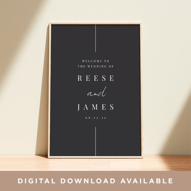 Infogad | Modern minimal välkomstsignal för Bröllo Poster (Skapare uppladdad)